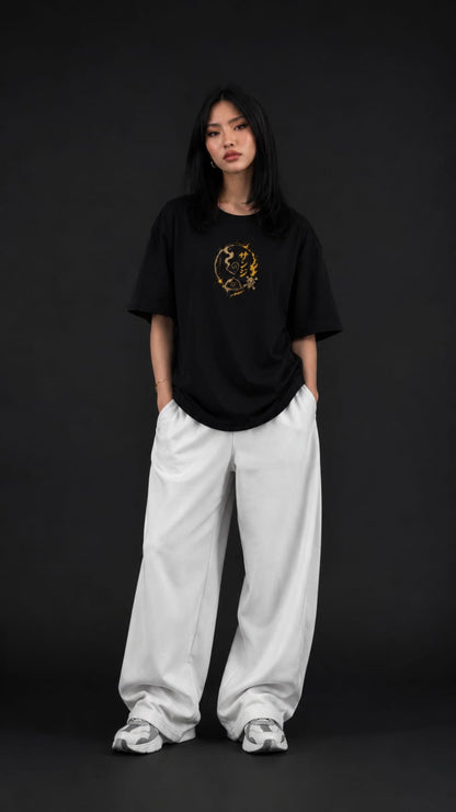 Sanji "Black Leg" Anime Graphic Oversized T-Shirt – Black