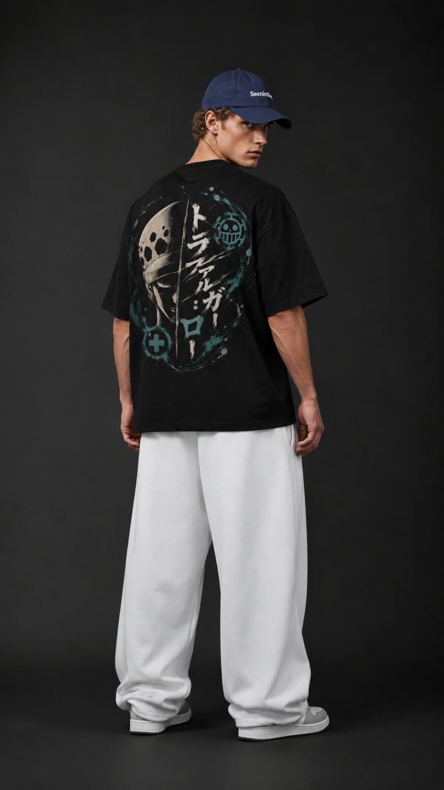 Trafalgar Law "Surgeon of Death" Oversized Anime T-Shirt – Black