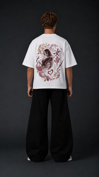 Boa Hancock "Pirate Empress" Heavyweight Oversized Anime T-Shirt – White