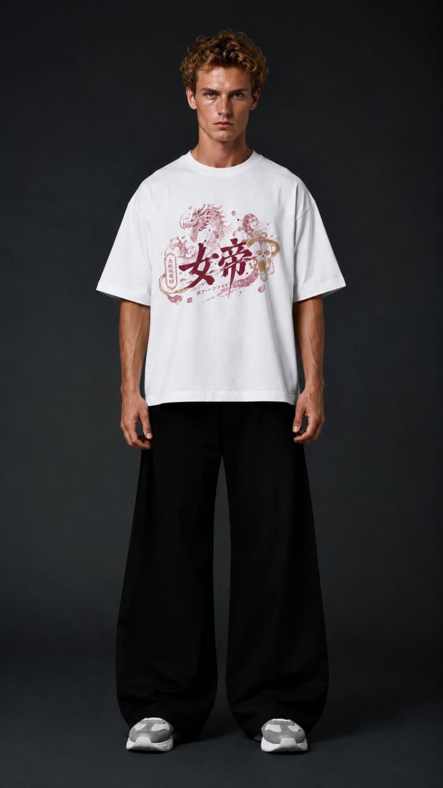 Boa Hancock "Pirate Empress" Heavyweight Oversized Anime T-Shirt – White