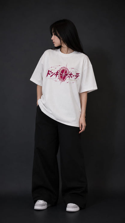 Donquixote Doflamingo "Heavenly Yaksha" Oversized Anime T-Shirt – White