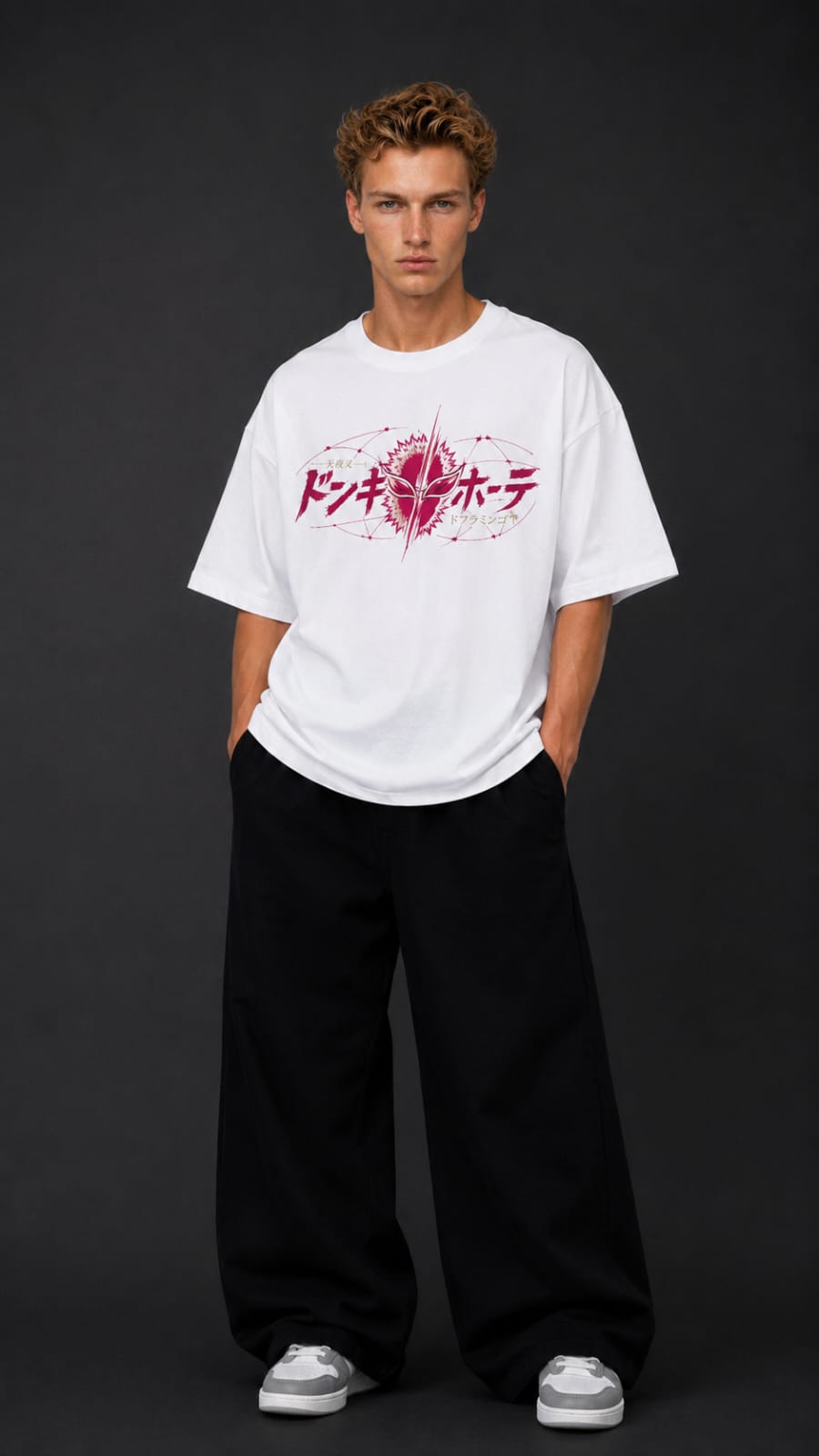 Donquixote Doflamingo "Heavenly Yaksha" Heavyweight Oversized Anime T-shirt-White